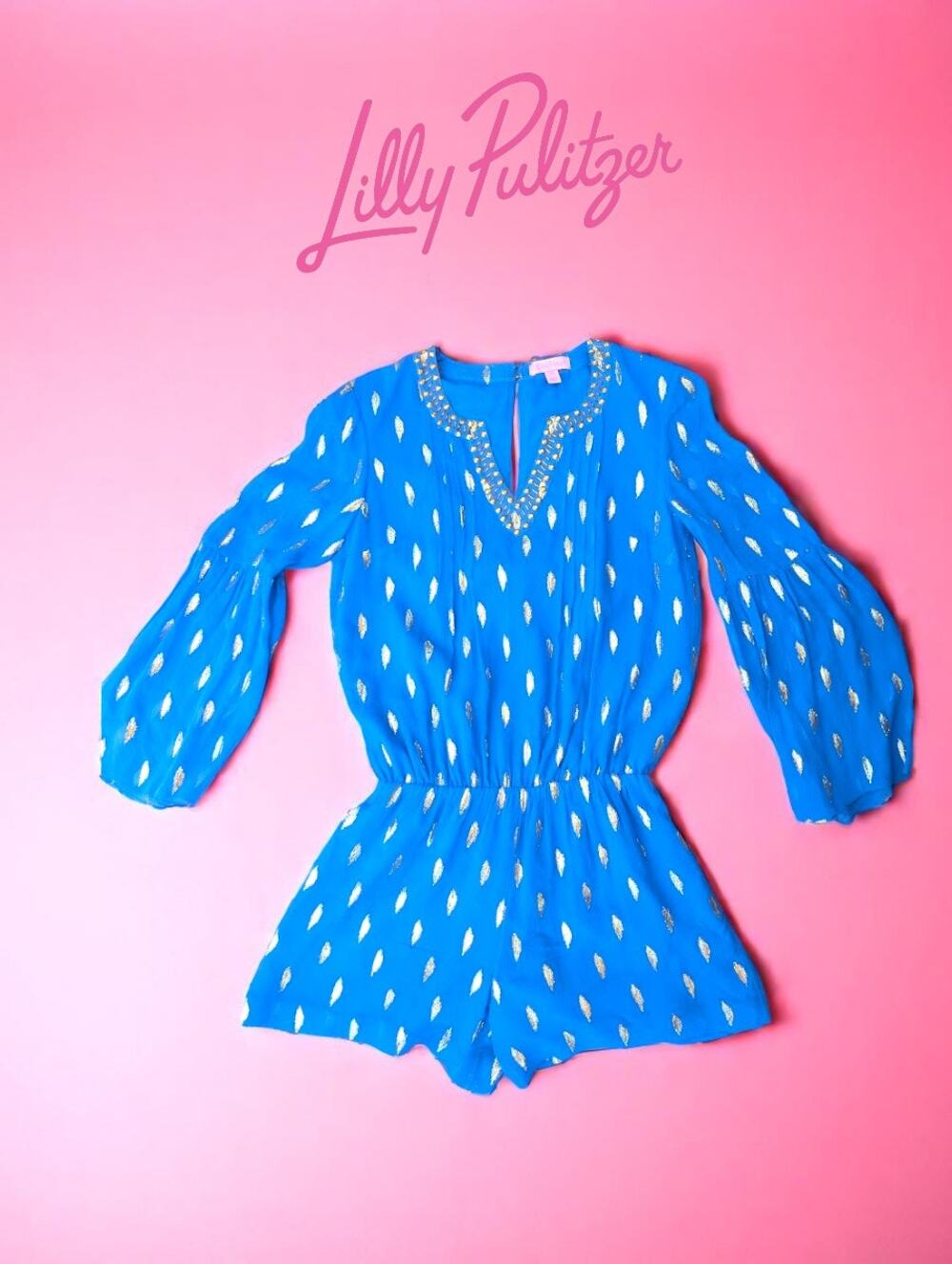 Lilly Pulitzer Ariele Silk Romper – Size XS – EUC